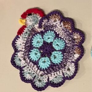 Colorful Crochet Chicken